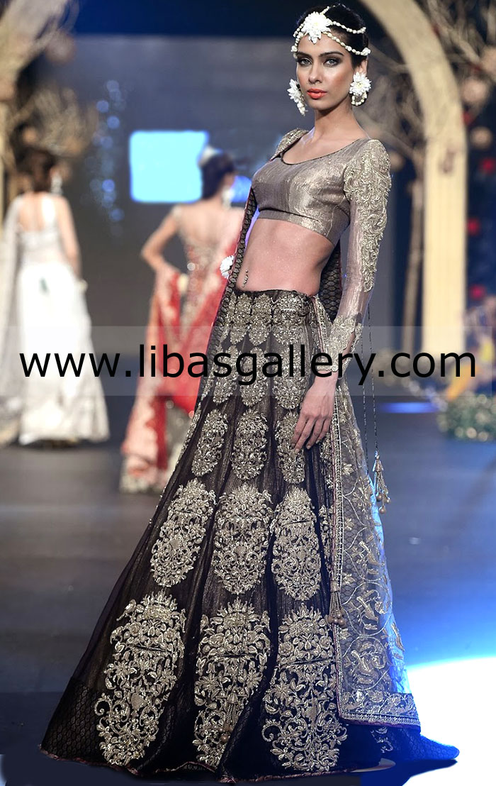 Ice grey Elan Bridal Dress 2014