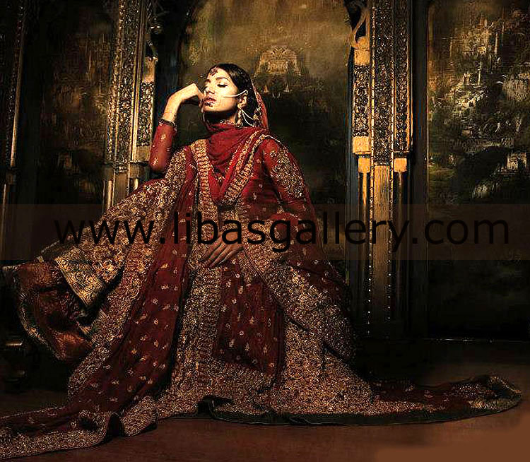 Claret Red Montova Bridal Wear 2014