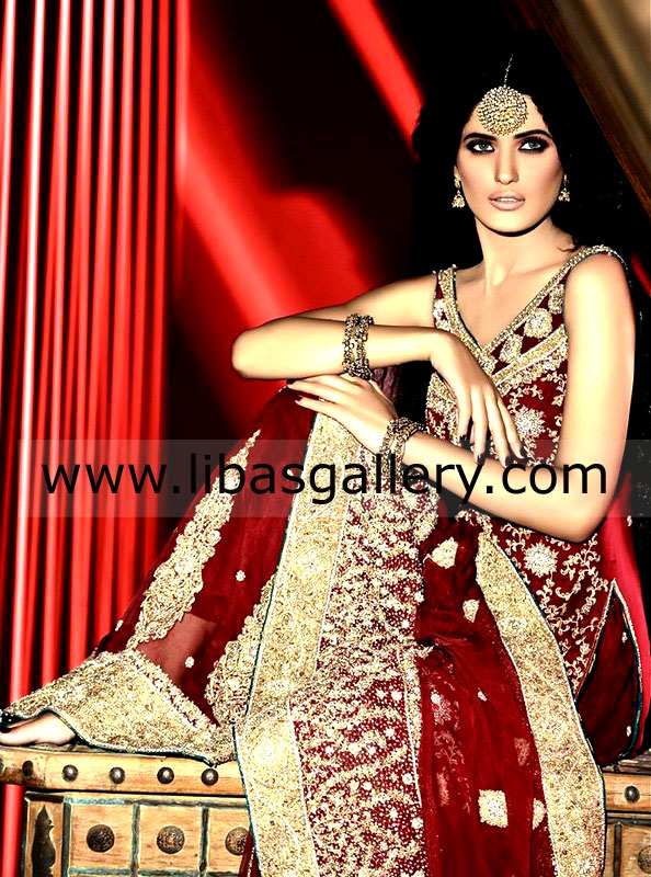 UP Maroon Chesa Bridal Wear 2014
