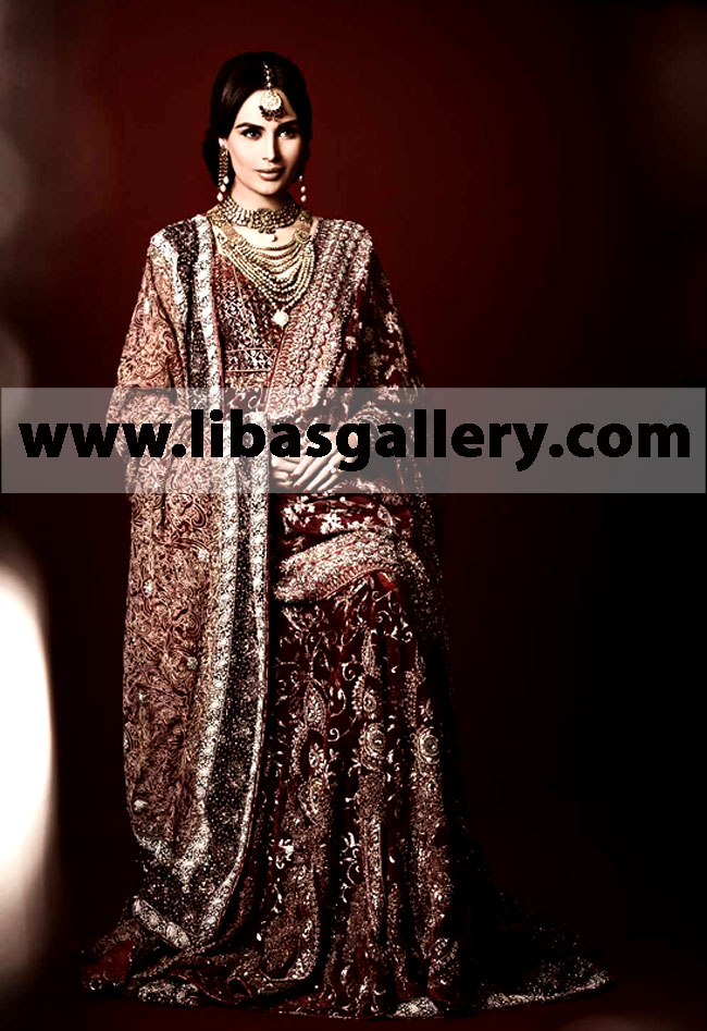 Maroon Gadsdon Bridal Wear 2014