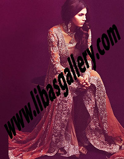 Bridal Wedding Dress with Traditional Sharara 4