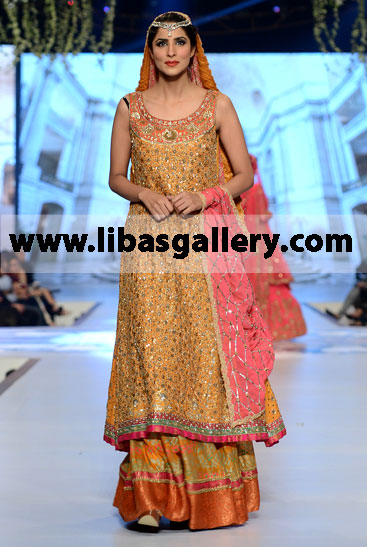 Gorgeous Bridal Dress with Bridal Sharara 5