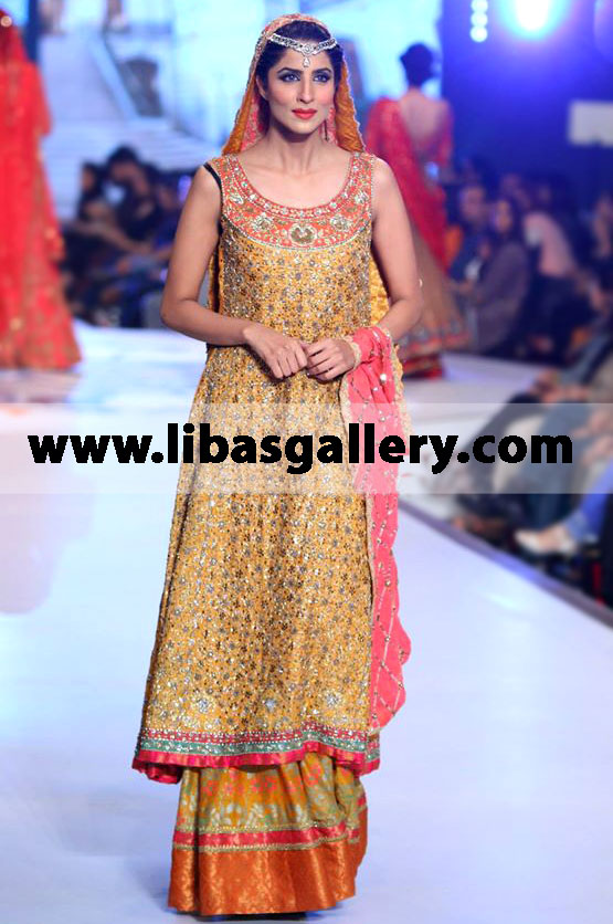 Gorgeous Bridal Dress with Bridal Sharara 5