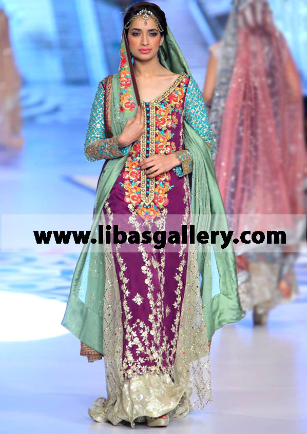 Bridal Dress with Banarasi Bridal Sharara 12