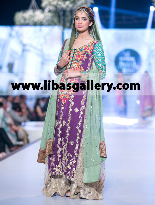 Bridal Dress with Banarasi Bridal Sharara 12
