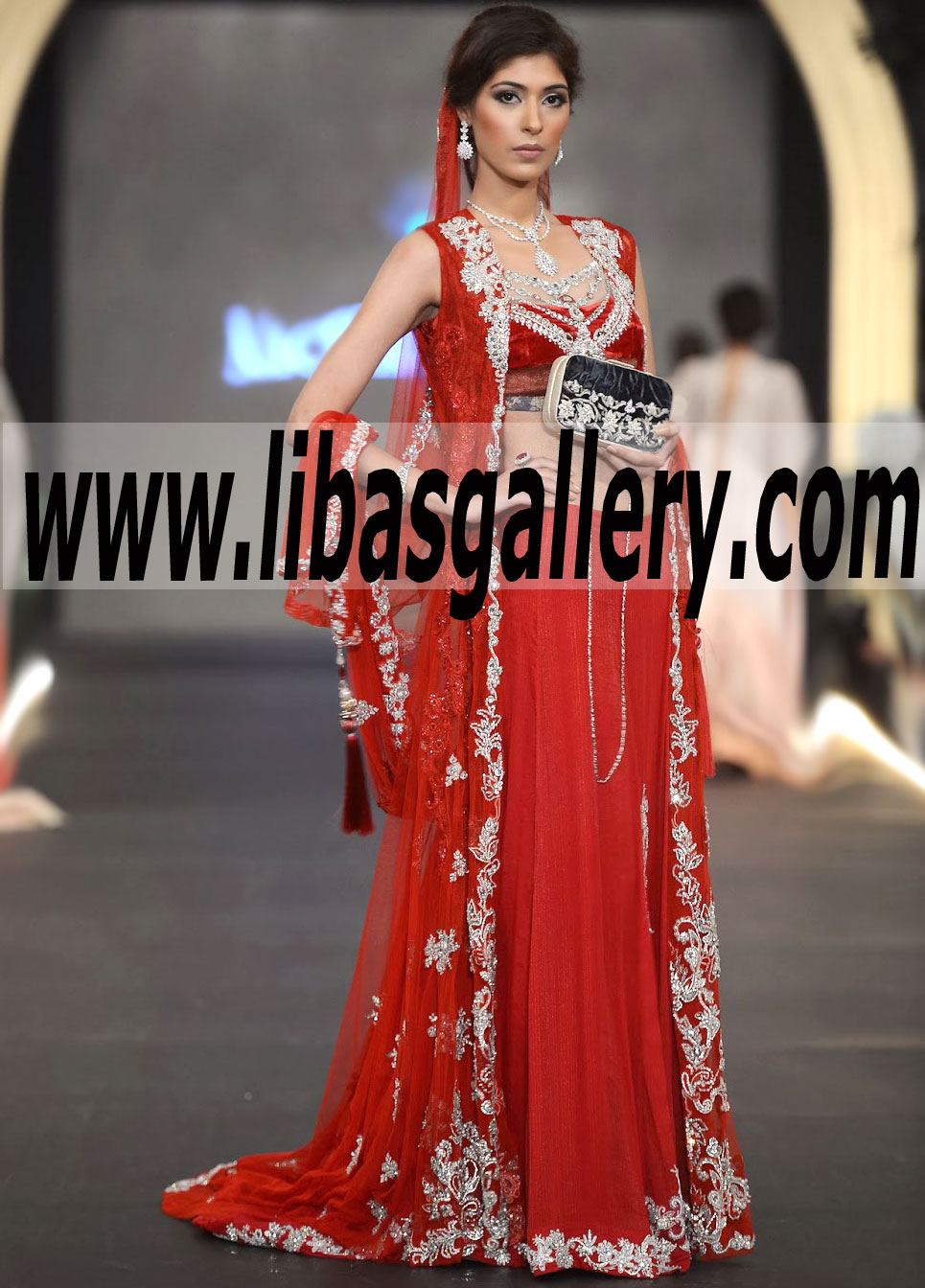 Lavishing Bridal Gown With Bridal Lehenga 