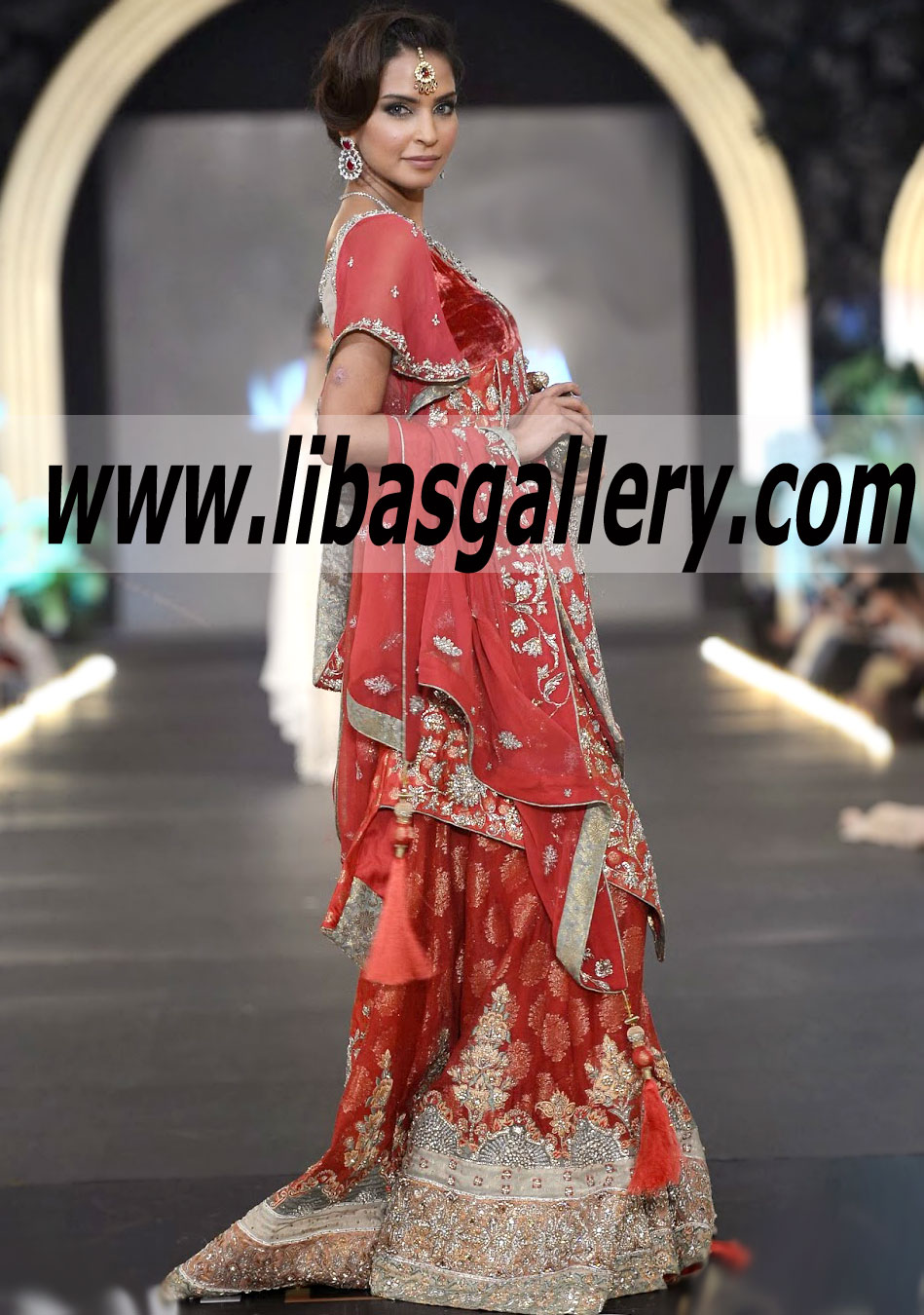 Breathtaking Embroidered Bridal Sharara 2014