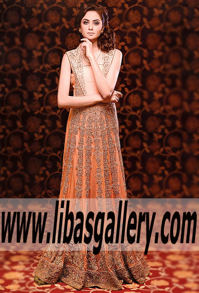 Floor Length Heavy Embellished Bridal Wear Anarkali 