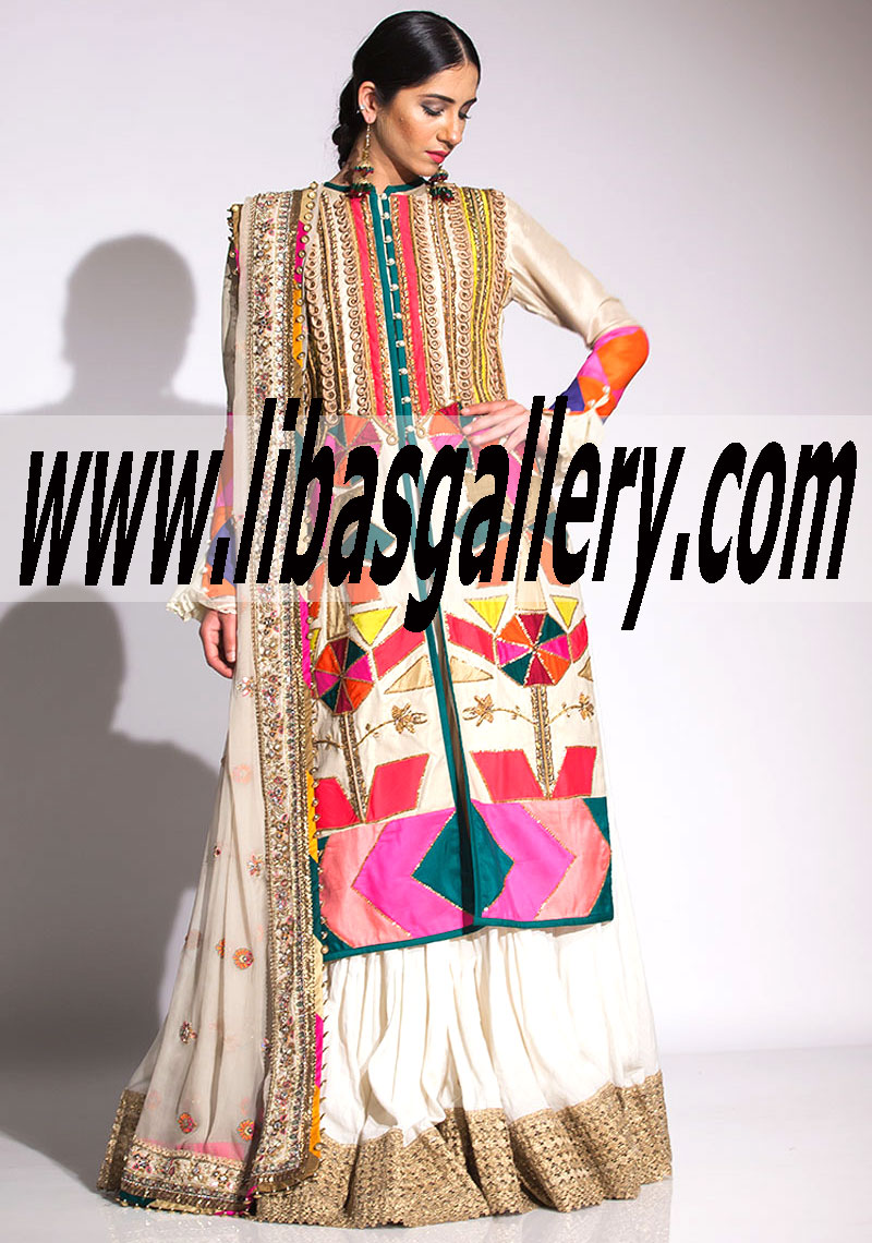 Fahad Hussayn Special Occasions Pakistani Wedding Dresses Bridal Mehendi Dresses Designer Fahad Hussayn Bridal Wear & Bridal Shops in UK, USA, Canada at libasgallery.com