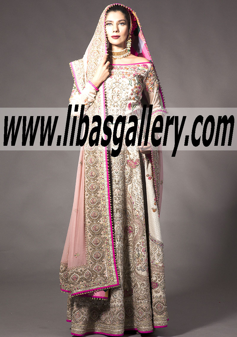 2014-2015 Designer mural Bridal Special Occasion Sharara Suit by Pakistani Fashion Designer Fahad Hussayn. Buy Online on libasgallery.com in Affordable Prices. Designer Special Occasion Sharara Suit by Fahad Hussayn Australia Sydney