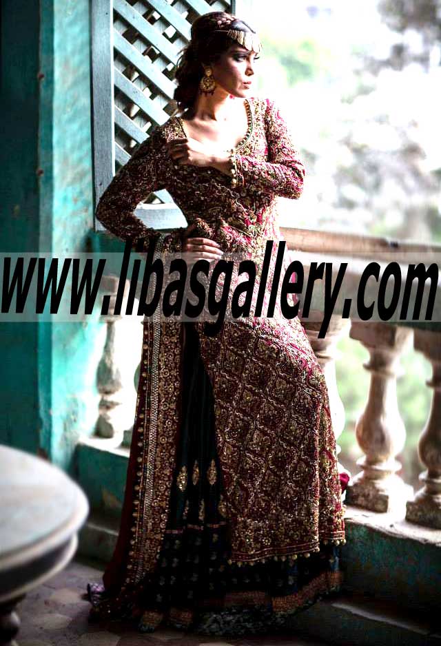Dark Carmine Elsa Bridal Wear