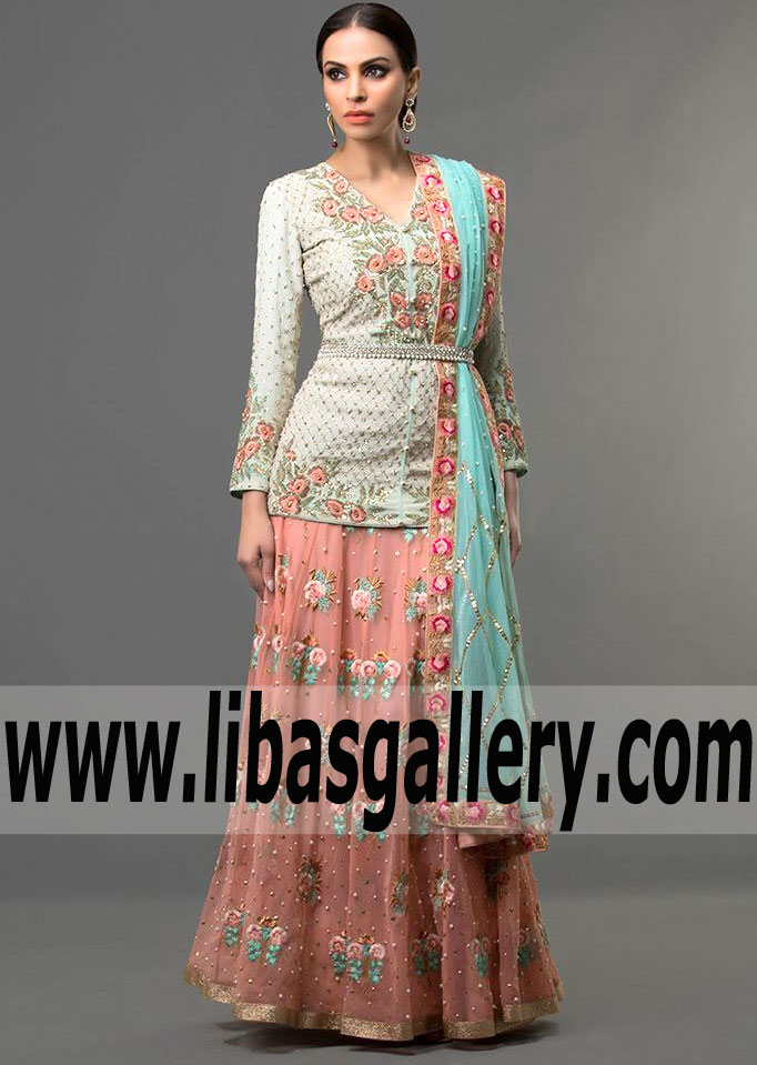 Fantastic Terra Cotta Hippeastrum Wedding Lehenga