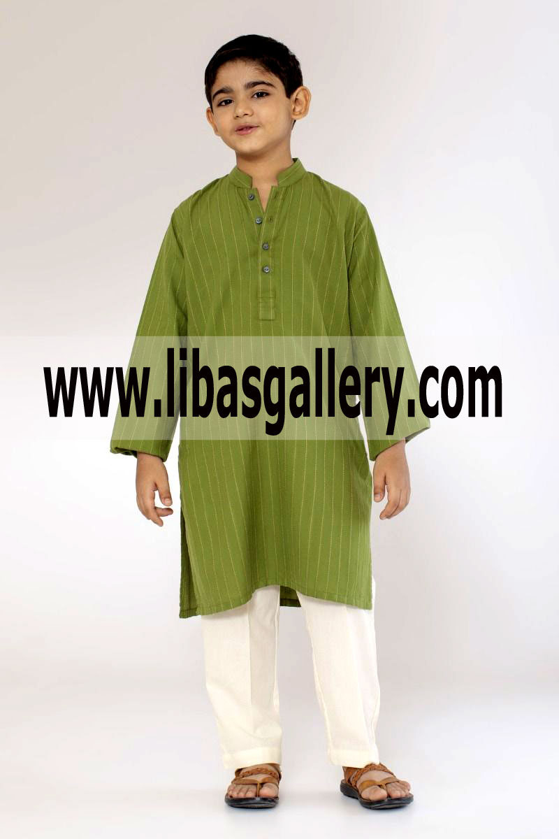 Boys Green Kurta pajama stylish 