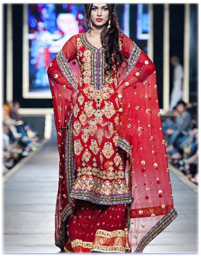 Red wedding lehenga