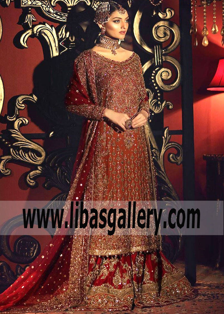 Pakistani Wedding Gharara Dresses Designer Aisha Imran 2019 Wedding Dresses Dallas, Miami, Charlotte, Edison, Boston