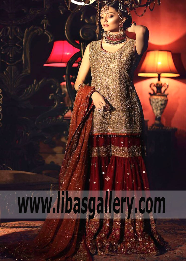 New Bridal Gharara aisha imran Latest Bridal Gharara Heer Sultan Designs Sydney, Perth, Melbourne, Brisbane, Australia