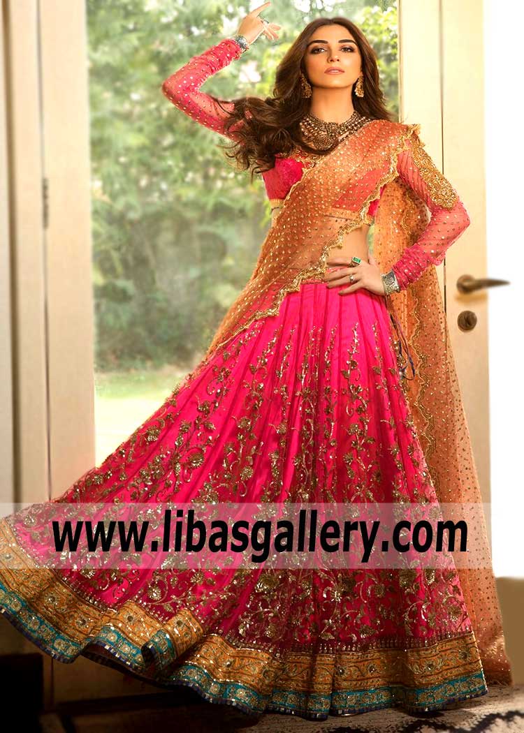 American Rose Rust lehenga choli Bridal Dress for Wedding