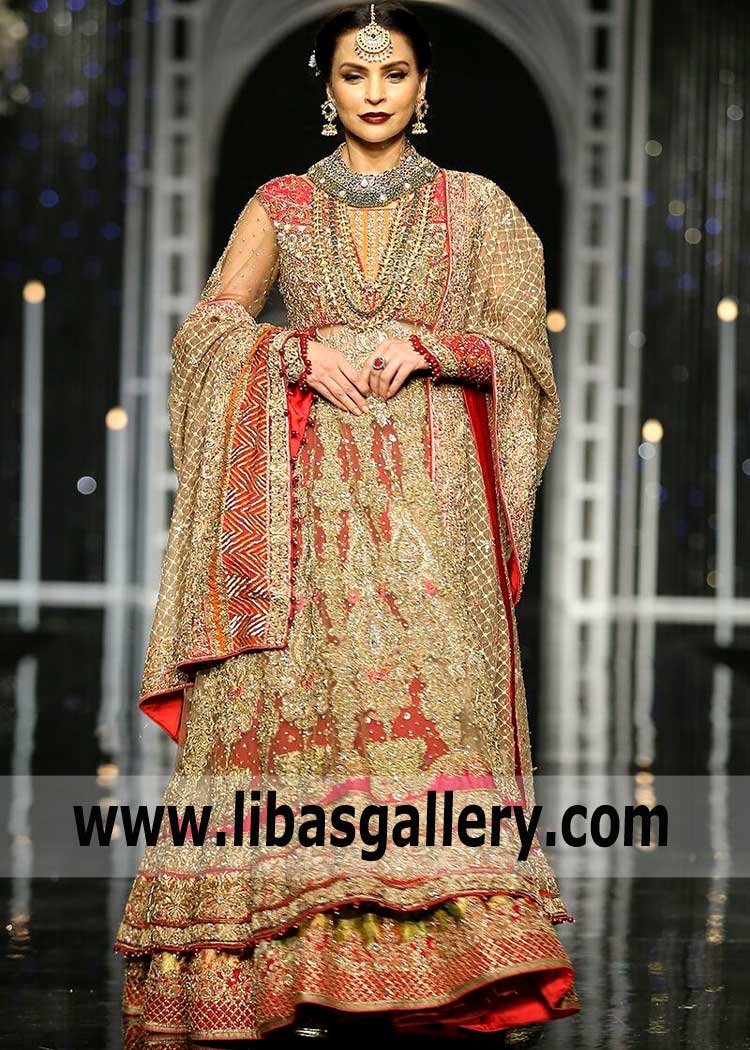 Most Innovative Vegas Gold Bridal Lehenga Dress for The Modern Bride