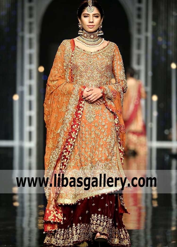 Best Winter Wedding Dresses & Velvet Gharara Trends for 2020 | Aisha Imran Bridal Dresses Buy Online