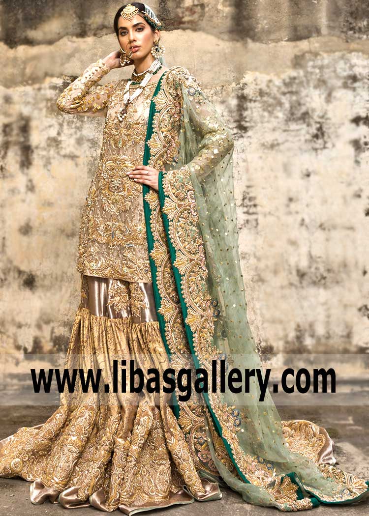 A Picture Perfect Gharara Silhouette for A Picture Perfect Bride