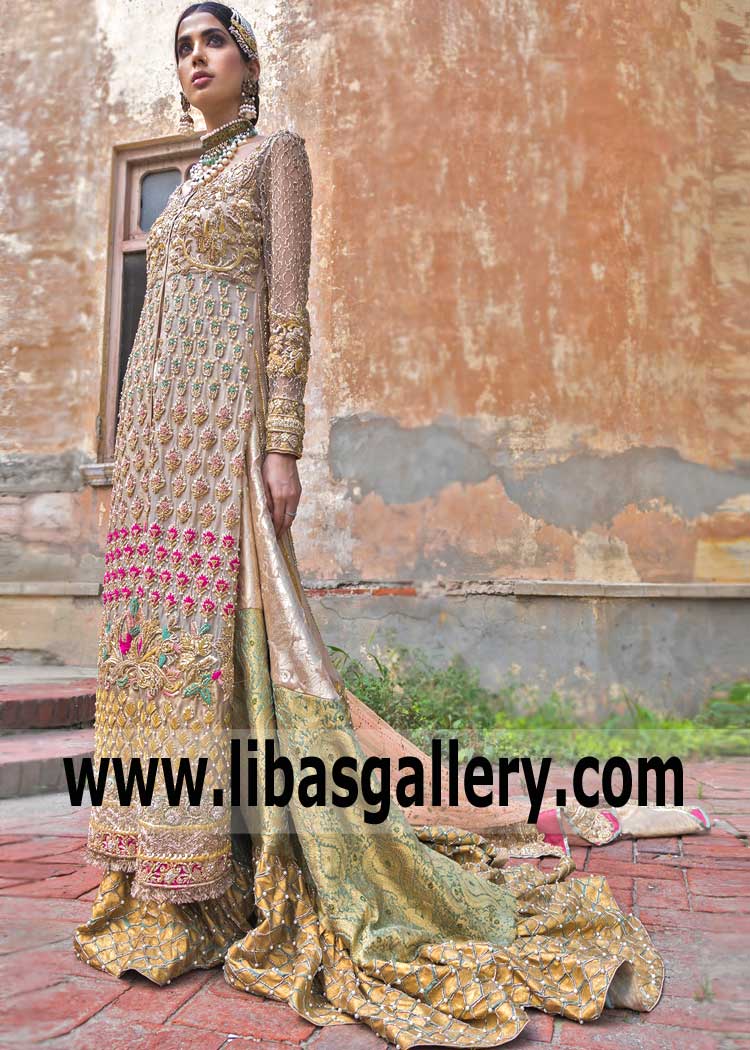 Souchaj Luxury Bridal Dresses | Best Designer Farshi Jamawar Lehenga Dresses 2019 For Sale