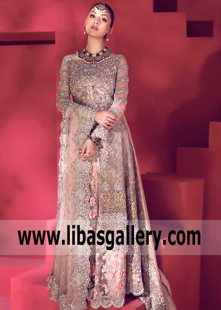Impeccable Long Sleeved Bridal Anarkali Is Perfect For Modern Day Brides