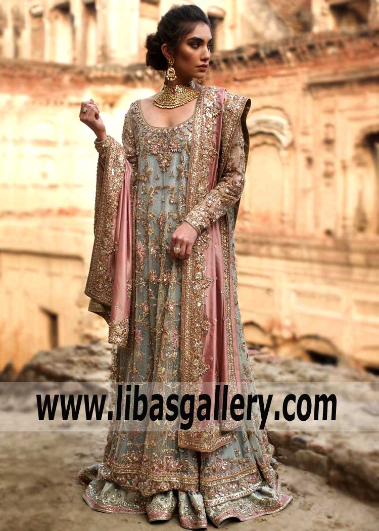 Best Misha Lakhani Bridal Wear of All Time: Greatest Bridal Wear Maxi with Sharara Ever Made | Shop Perth Australia
