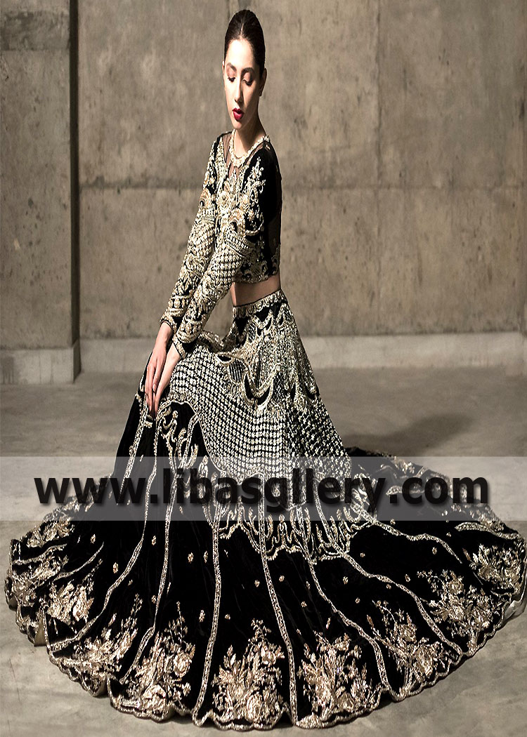 Love in a Mist Black Lehenga choli