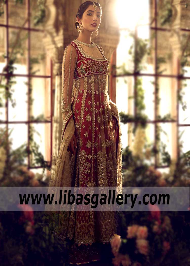 Stylish Light Apricot Bridal Dress for Wedding