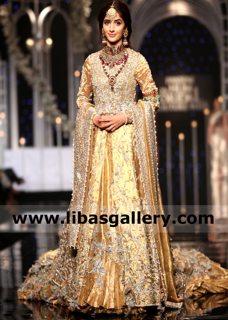 Rich Gold Esperance Lehenga