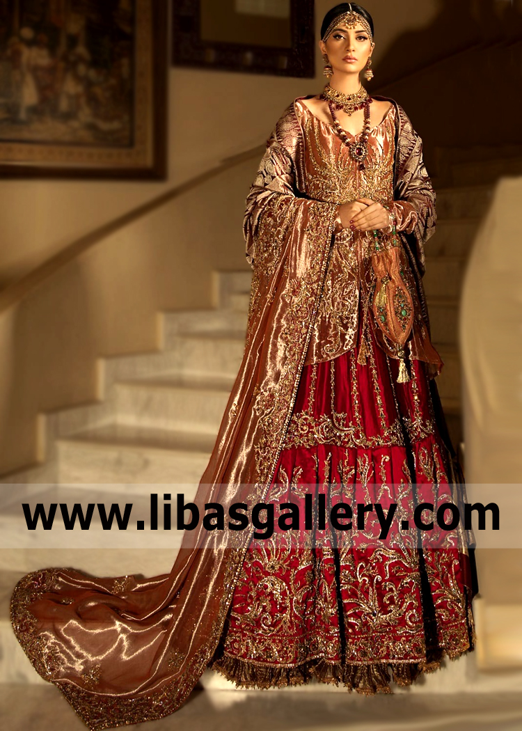 Breathtaking Bridal Gharara Houston Texas TX USA Nilofer Shahid Bridal Gharara prices