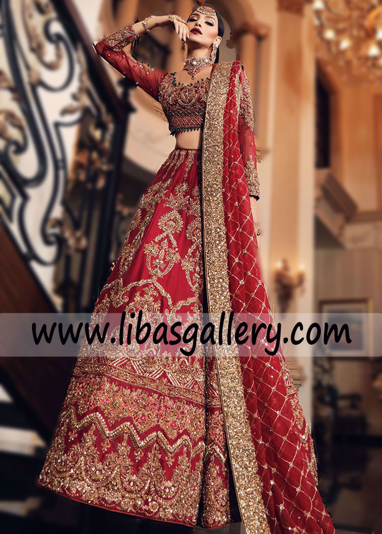 Versatile UROOS-E-KHAAS Bridal Lehenga Choli Hand Embellished Dress