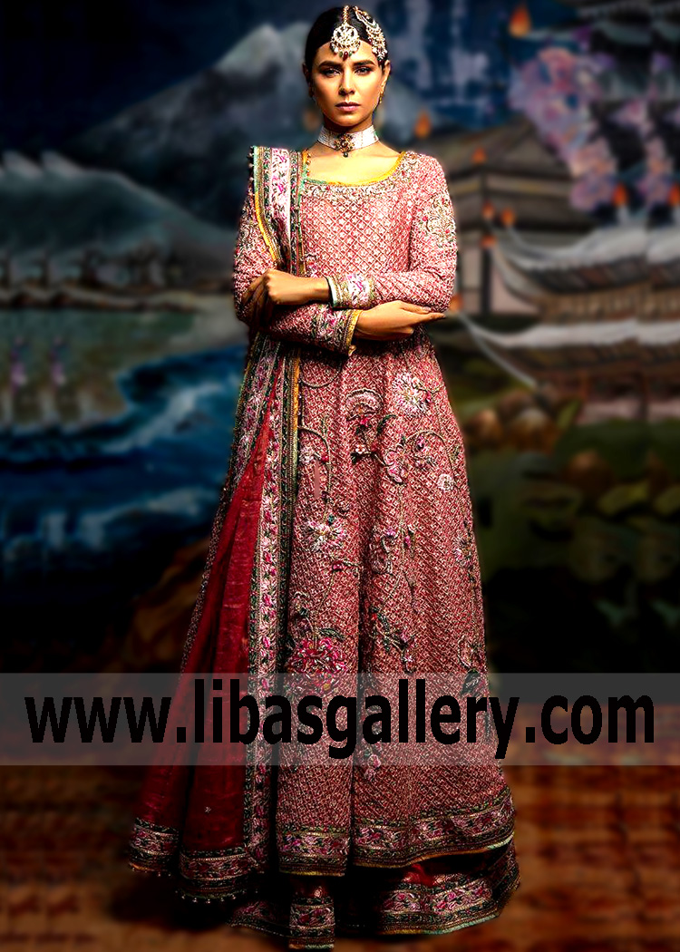 Designer Pishwas Collection Bloomfield Hills Wedding Event Anarkali Pishwas Dresses USA