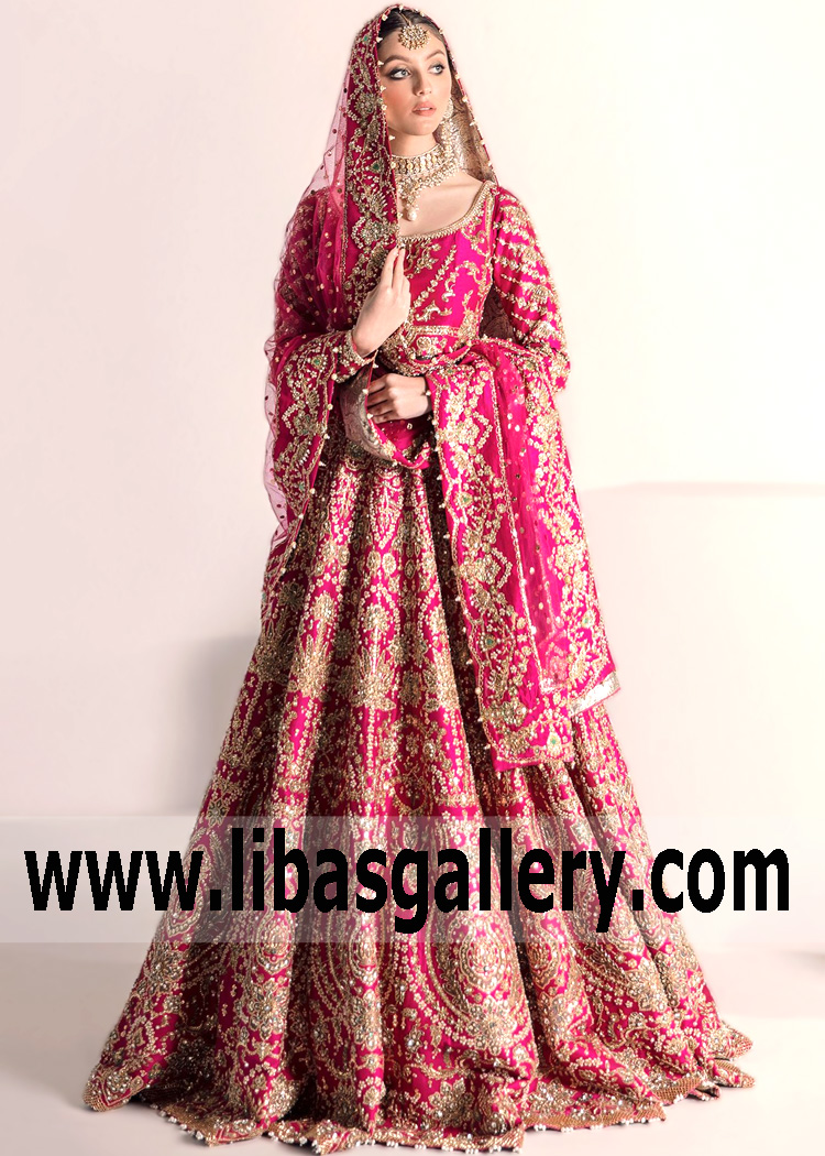 Hollywood Cerise Gerbera Lehenga Choli