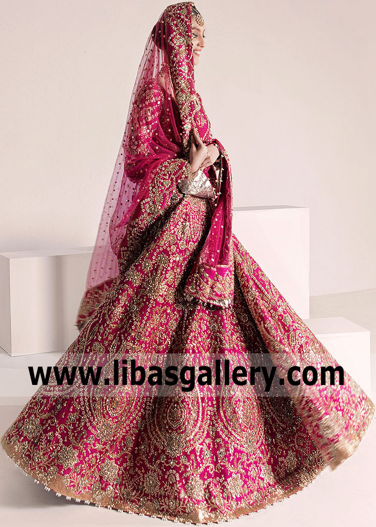 Hollywood Cerise Gerbera Lehenga Choli