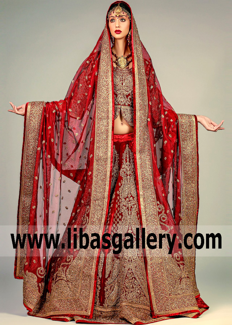 Maroon Bloom Bridal Lehenga