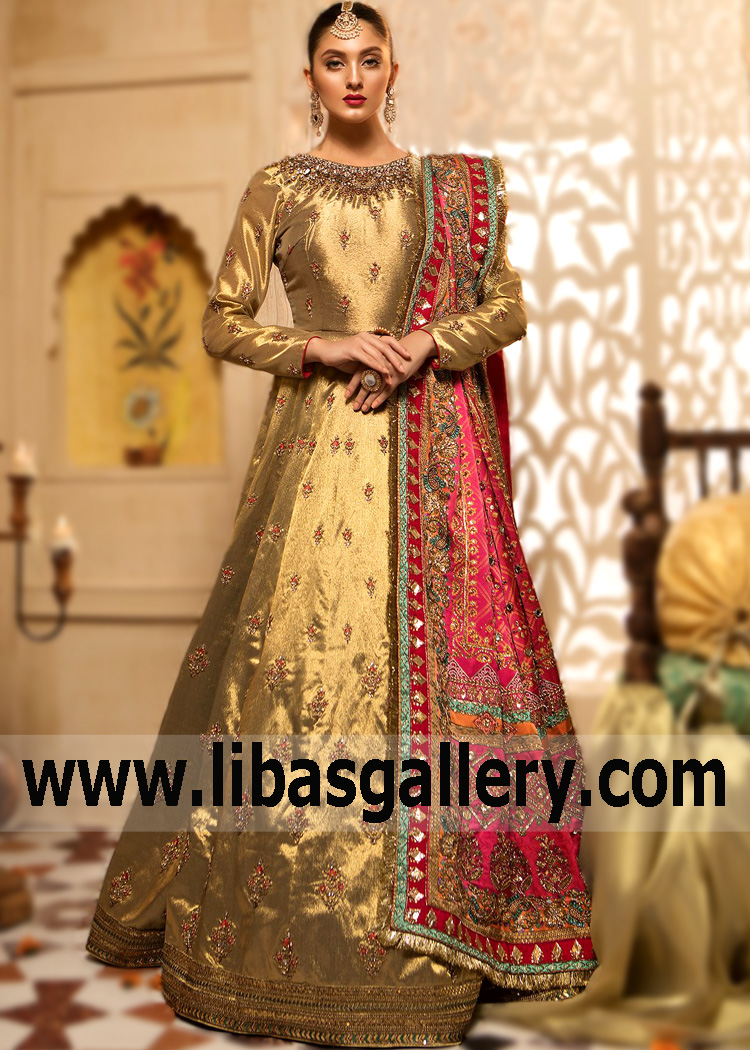 Gold Vairao Anarkali Maxi