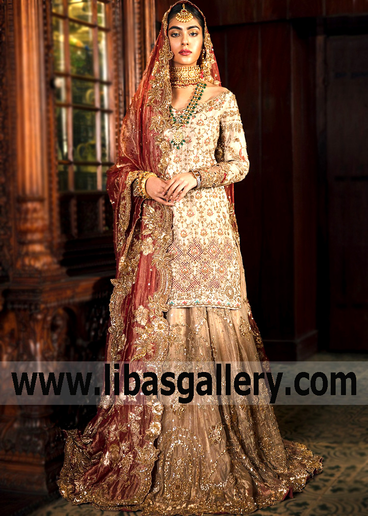 Offwhite Wheat Lucas Lehenga