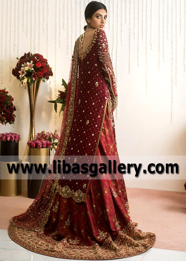 Maroon Azura Bridal Lehenga for Beautiful Brides