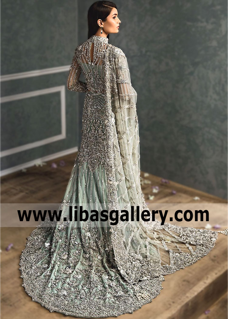 Cambridge Blue Messi Mermaid Lehenga