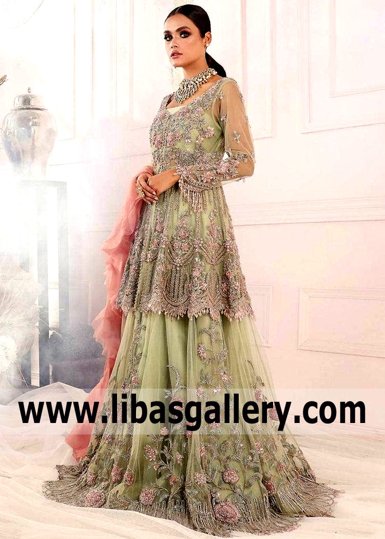 Sana Safinaz Wedding Peplum with Lehenga, Best Wedding Peplum wedding Lehenga collection