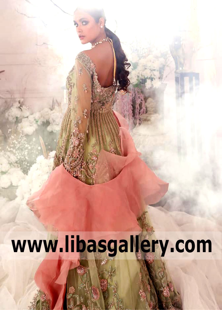 Honeydew Andromeda Wedding Peplum with Lehenga