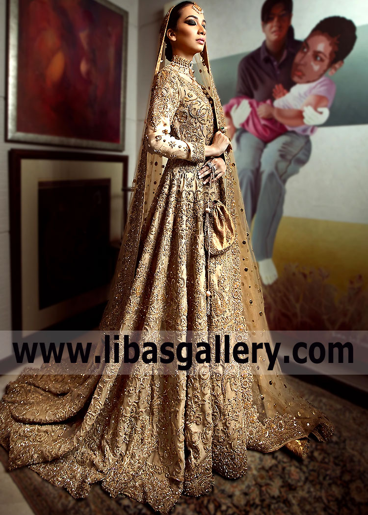 Burlywood Dolce Bridal Anarkali Dress