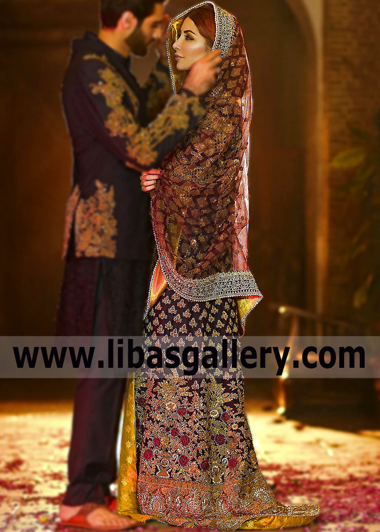 Indigo Gentians Wedding Gown