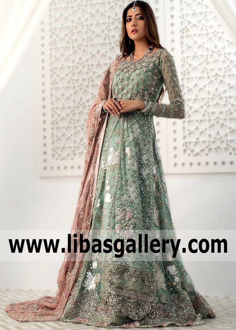 Eton Blue Alsike Designer Bridal Wear