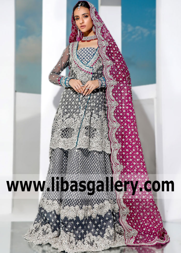Best Designer Bridal Angrakha Lehenga UK USA Canada Pakistani Designer Zainab Chottani Bridal Shops
