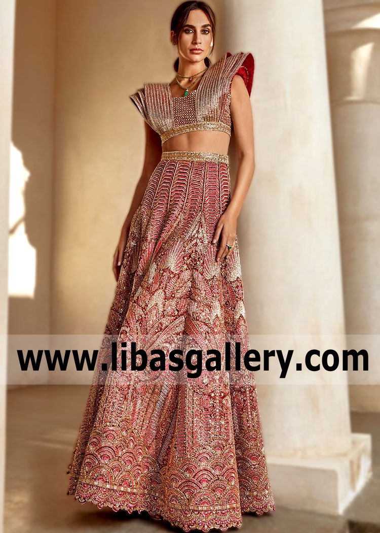 Venetian Red Fleur Bridal Dress