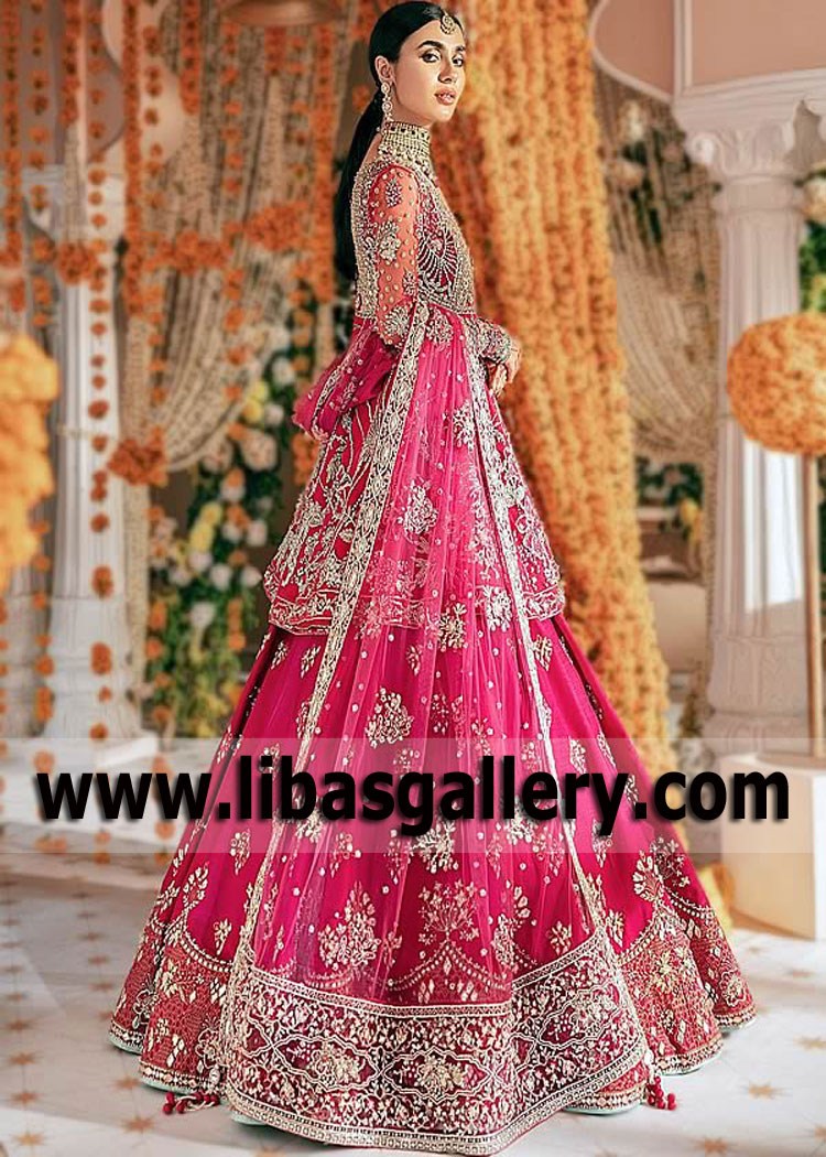 Folly Badajoz Bridal Peplum Top With Lehenga