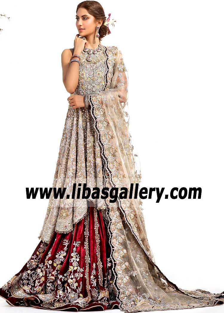 Light Taupe Carmine Dahlia Bridal Dress