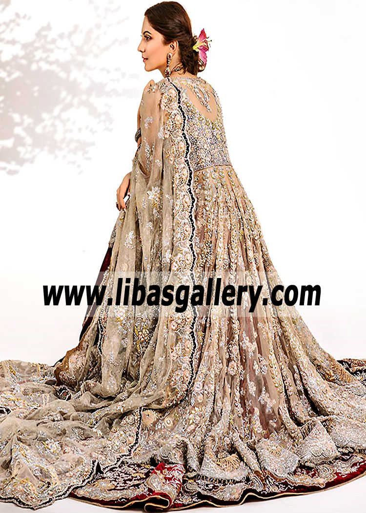 Light Taupe Carmine Dahlia Bridal Dress